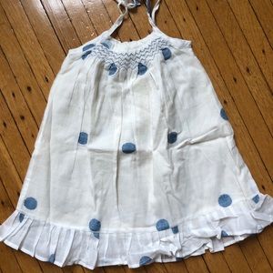 NWOT 12-18m embroidered and smocked cotton dress!